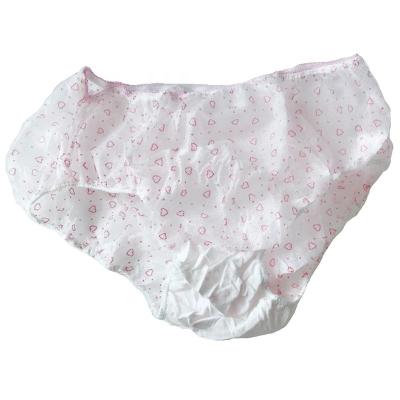 China Anti-bacteria Women Disposable Printed Panties Spa Disposable Underwear for sale