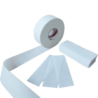 China disposable & Eco - Friendly Disposable Depilatory Paper Strips Waxing Roll Non Woven Wax Paper Rolls for sale