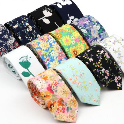 China Novelty Fashion Floral Tie For Women Mens Narrow Casual Mens Ties For Wedding Party Skinny Ties Flower Printed Male Neck Ties Gift for sale