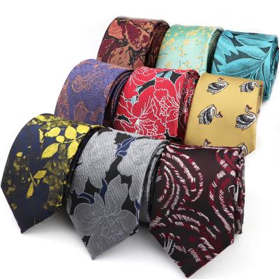 China The flower of new tie Mr. ties standard size leisure men conceive the link slim width of 7cm arrow Gravata polyester portion for sale