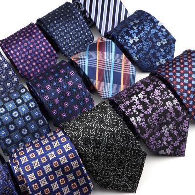 China Men's Formal/Business Classic Gravata Ties Of Dot Jacquard Standard Formal Striped Width Ties Wedding Necktie 8CM 1200 Needles for sale