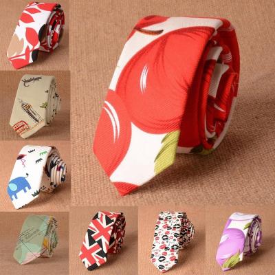 China New Cat Apple Tie Elephant Sheep Men's Designer Handmade Ties Fashion Animal Ties Informal 100% Canvas Necktie for sale