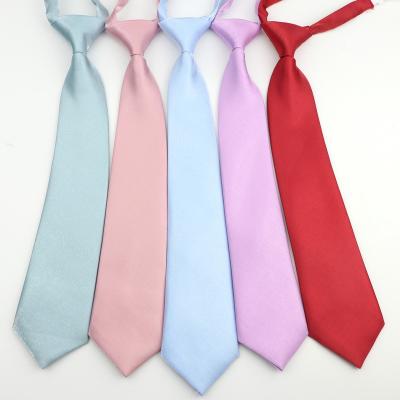 China Solid Leisure Neck Tie Easy Wear For Kids Boys Girls Students Kids Adjustable Rope Ties Pink Lolita Dress Shirt Collar Necktie for sale