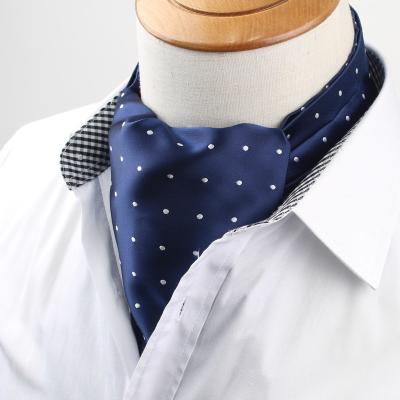 China British Dot Tie Gentleman Polyester Silk Neck Tie Neckerchief Vintage Size Men's Luxury Formal Individual Neckerchief Quantity Crac! crack! for sale