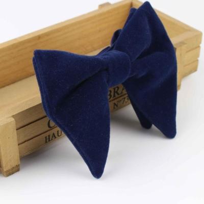 China Solid Micro Suede Large Color Simple Women Bowties Groom Soft Thick Butterfly Gravata Male Wedding Bow Ties Leather Mens Plaid Bowties for sale