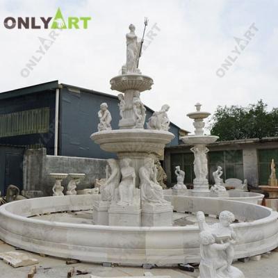 China Roman Figure Large Modern Outdoor Marble Fountains For Sale for sale