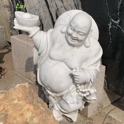 China Modern Customized Chinese Traditional Religious Maitreya Marble Buddha Statue Online for sale