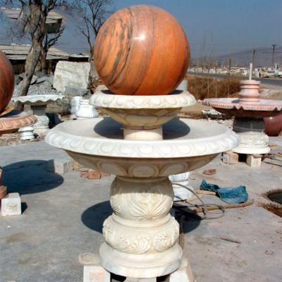 China Large EUROPEAN Outdoor Marble Garden Water Rolling Ball Fountain For Garden for sale