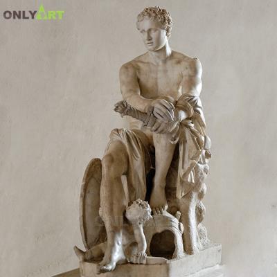 China Modern Life Size Famous Male Statue Of Roman Figure Sitting Marble Nude By Ludovisi Ares for sale