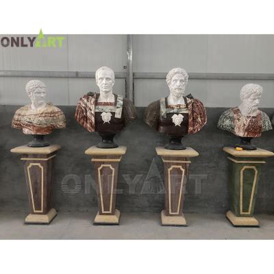 China The Modern Factory Sells The Bust Marble Statues Of Roman Figures for sale