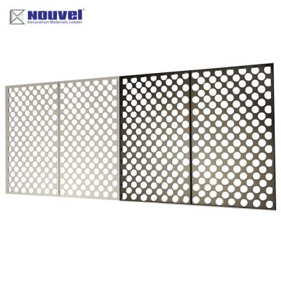 China Fashion Modern Design Exterior Decoration Aluminum Sheet Metal Facade Anodized Perforated Panels for sale