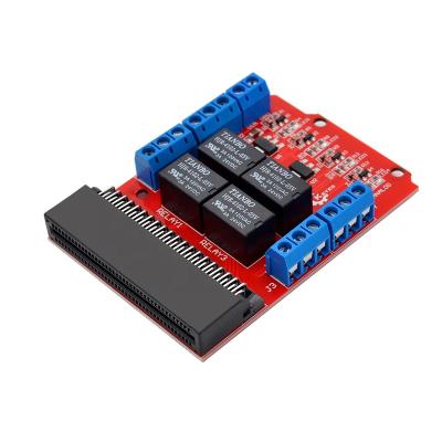 China DC 5V 4 Channel Relay Breakout Shield Module for BBC Micro: MicroBit Bit Board V2 V1.5 AC120V/3A; DC24V/3A for sale