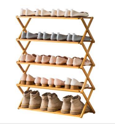 China Economic Single Household Shelf Storage Rack Expandable At Dormitory Entrance Free From Installing Folding Shoe Cabinet for sale