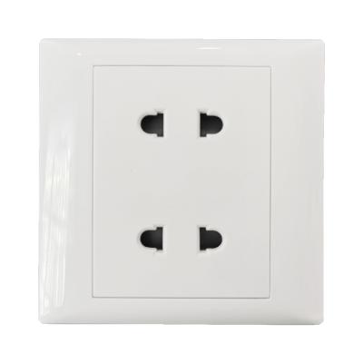 China Commercial doule 2 pin 4 hole electrical wall socket hotel usb wall switch UK socket for sale