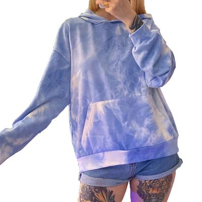 China Autumn and winter new product breathable fashion dye knotting loose hooded long-sleeved sweater for sale