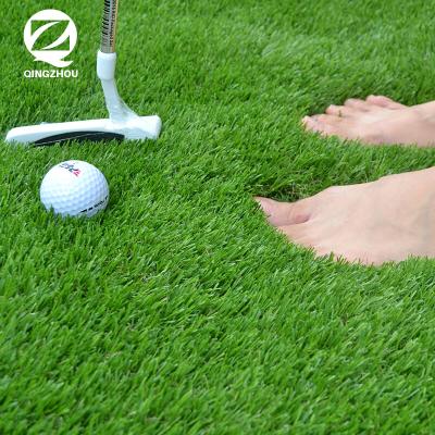 China PP+PE QINGZHOU Green Turf Garden Landscaping Cheap Golf Artificial Grass Artificial Lawn for sale