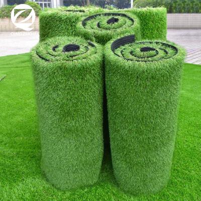 China QINGZHOU L001 Quality PE PP+(Straight+Curly) Carpet Landscape Artificial Grass Outdoor Synthetic Grass Price Three Color Artificial Grass For Garden for sale