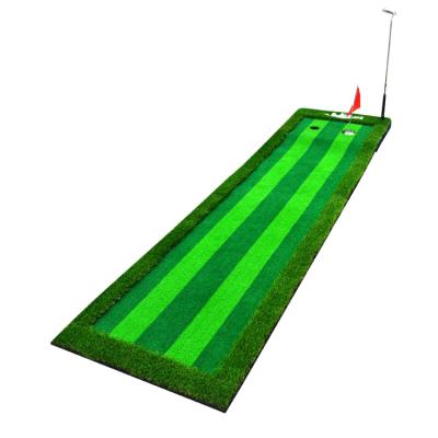 China Foldable Artificial Grass Indoor 2 Hole Mini Double Hole Color Golf Putter Green for sale