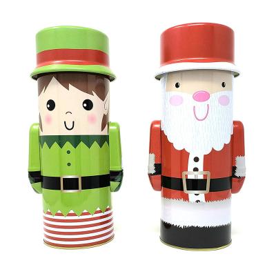 China Cookie Christmas Design Candy Tins Wholesale Wholesale Cookie Tin Packaging Box, Santa Cookie Metal Tin Box for sale