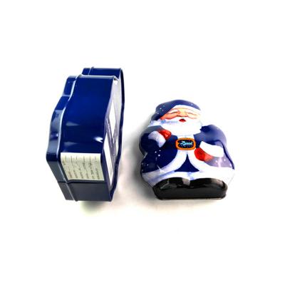 China Recyclable Santa Claus Shaped Christmas Gift Packaging Tin Box , Metal Tins for sale