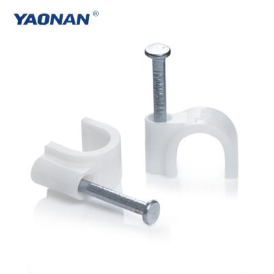 China Fasten Wires Around Nail Cable Wire Wall Hanging Steel Screw Cuts Cable Clamps for sale