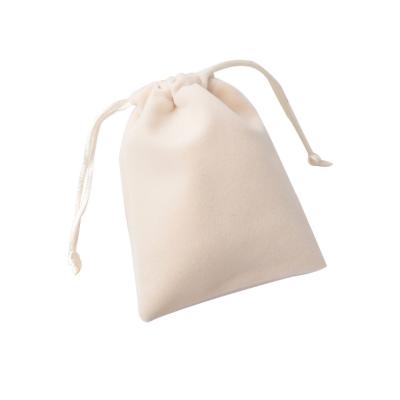 China Craft Custom Thickness Cotton Flannel Drawstring Grocery Bag Printing Drawstring Pouch Shrink Pouch White Dust Bag for sale