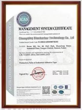 ISO9001 - Chongqing BlueHarbor Technology Co.,Ltd.