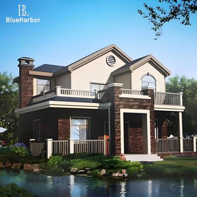 China Luxury Light Steel Prefab House Fast Construction Prefab Steel Home for sale