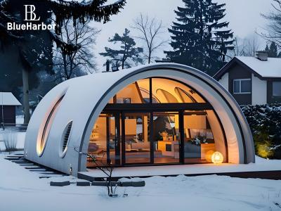 China Prefabricated Steel Arch Home / Light Steel Arch Cabin House for sale