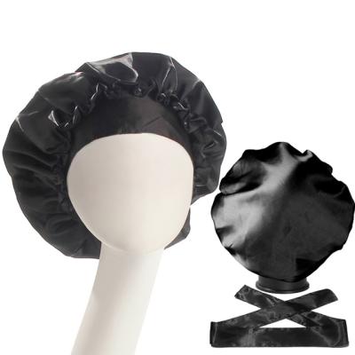 China Designer Comfortable Customized Double Layer Polyester Silk Empty Caps And Headband Women Women Wig Caps And Satin Hair Wraps for sale