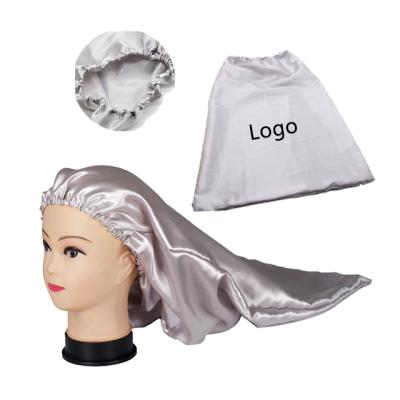 China High Elastic Hair Band Hair Cover Night Sleep Cover Ladies Silky Comfortable Single Layer Custom Hood Satin Soft Hair Hat Logo Cap for sale