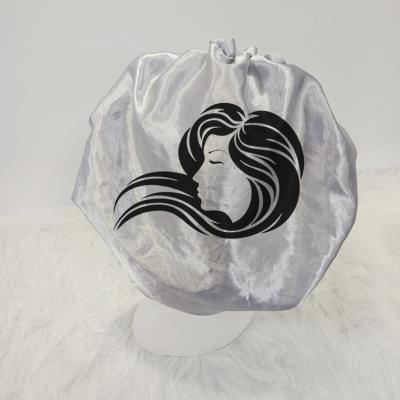 China Wholesale SATIN/POLYESTER OEM Satin Reversible Bonnet For Women Logo Silk Hair Bonnets Custom Made for sale