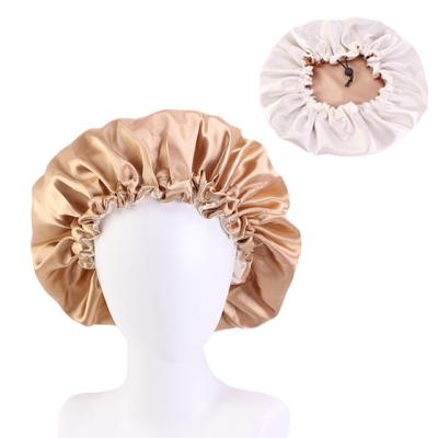 China Wholesale Colorful Designer Large Designer Women Bonnets Kids Hair Caps Double Layer Satin Sublimation African Caps for sale