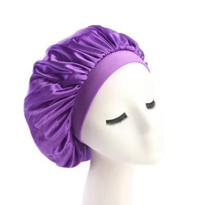 China Wholesale luxury satin OEM hair bonnet printed satin sleep hats hair accessories with custom logo for sale