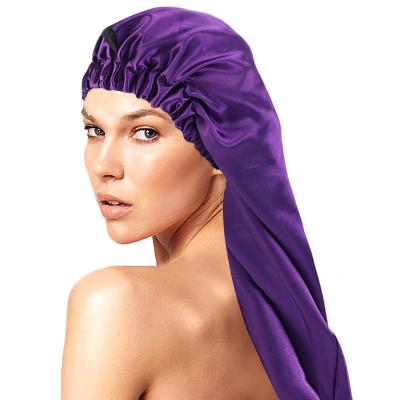 China 2021 Fashion Luxury Satin Long Hair Hood Large Custom Extra Long Cowl With Snap for sale