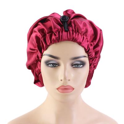 China Low Moq Designer Logos Long Bonnet With Women's Silk Hair Care Hoods Single Layer Luxury Custom Made Breakout for sale