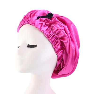 China Luxury Custom Satin Bonnets With Logo Designer Long Snap Bonnets Wholesale Seller for sale