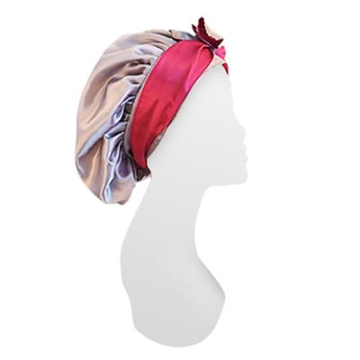 China OEM Bonnets And Comfy Wholesale Satin Hair Wraps Custom Logo Luxury Bonnet Wrap For Volume for sale