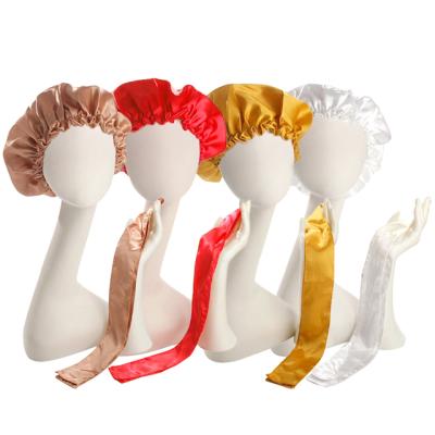 China European And American Hot Custom Seller Custom Made SATIN/POLYESTER Headbands And Bonnets Designer Silk Cowl With Tie for sale