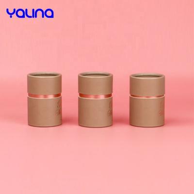 China Popular Recycled materials wrapping paper cylinder printing logo lift the tube paper packaging candle lipstick lip balm cosmetic tubes for sale