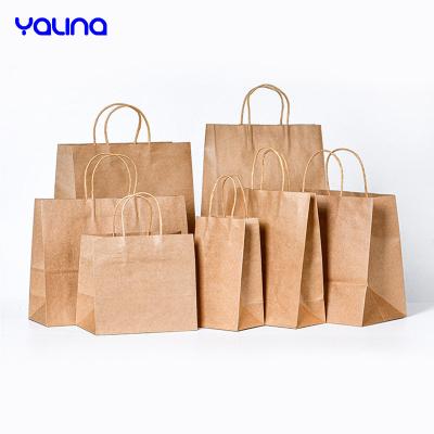 China Handmade Biodegradable Kraft Paper Custom Red Printed Fast Food Paper Bags, High Quality Paper Bag Grade Food Packaging Bag for sale