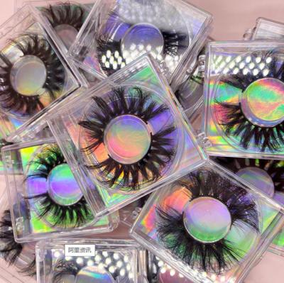 China Wholesale Natural Create Your Own Brand Custom 20mm 25mm Natural Mink Eye Real Lashes Fluffy 3d 5d 6d False Eyelashes Seller for sale