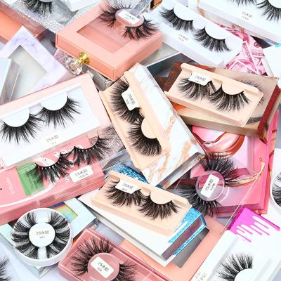 China Mink Natural Bulk False Eyelashes Fluffy Eyelash Tapered Vendors Supply Individual Label Custom Private Eye Lash Storage Box for sale