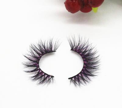 China 2021 Handmade 3d mink fur full color faux eyelashes natural mink eyes whip seller for sale