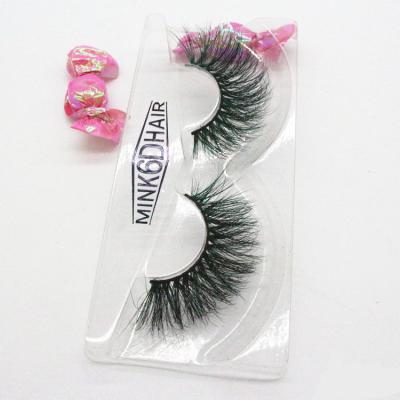 China 2021 Dramatic Styled Natural 3D Mink Lashes with Color Private Label Highlights for sale