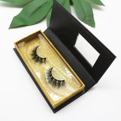 China Natural High Quality Long Private Label Custom Paper Eyelash Packaging Empty Rose Gold Eyelash Packaging for sale