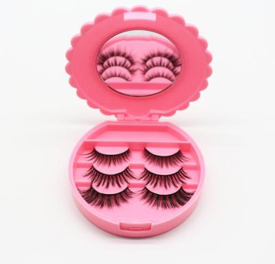 China High Quality 100% OEM 25mm Natural Long Box Eyelash Packaging Box 3d Mink Eyelashes for sale