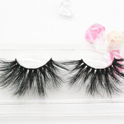 China High Quality 25Mm 3D Mink Eyelashes 25Mm Long False Eyelashes Natural Semi-hand Beauty for sale