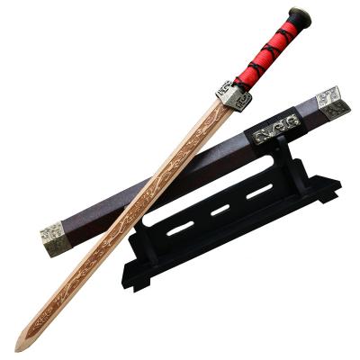 China Run Sale Han Jian Children's Toy Sword Adult Boys Sword Sword Length Wooden Props Are Not Sharpened for sale