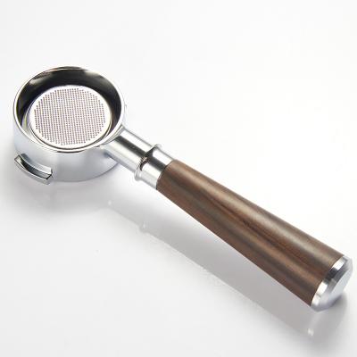 China Sustainable Espresso Plastic Handle Food Grade Stainless Steel 58mm Bottomless Portafilter for E61 Coffee  barista tools for sale